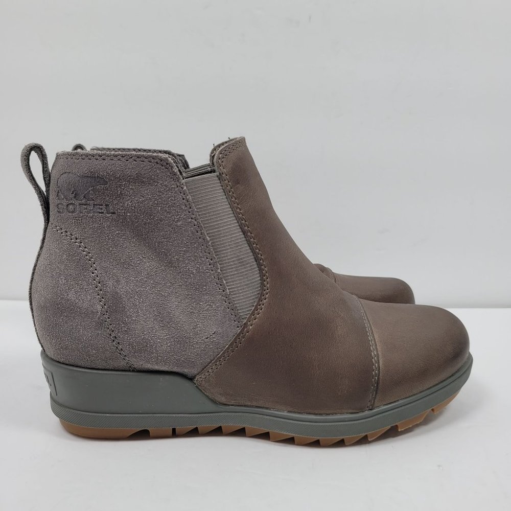 Sorel Evie Women's Pull On Ankle Boots Quarry Gum NL3816-053 US Size 7